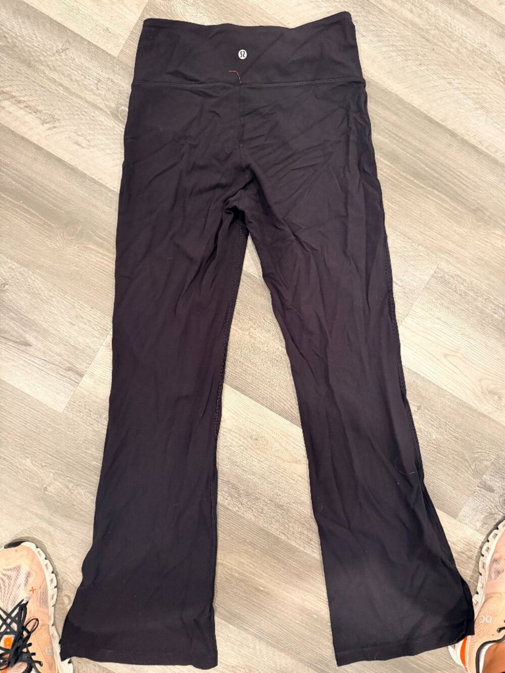 Lululemon Black High Rise Yoga Pants Straight Bootcut Leg